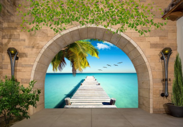 üç boyutlu kapı girişi Tahtaköprü…